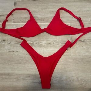red bikini, cute color